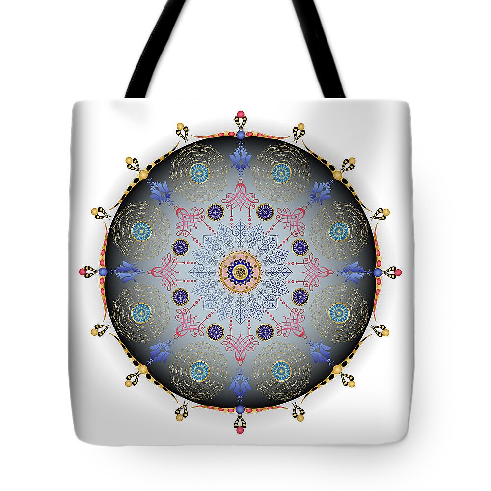Mandala Tote Bag featuring the digital art Complexical No 1744 by Alan Bennington
