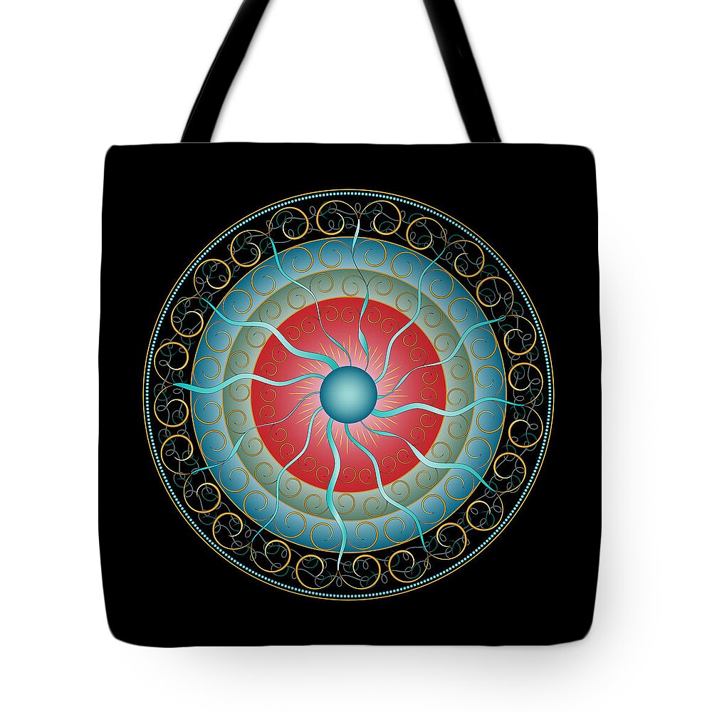 Mandala Tote Bag featuring the digital art Complexical No 2155 by Alan Bennington