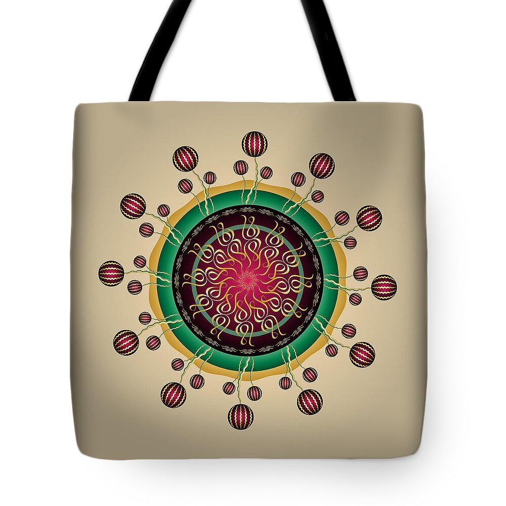 Mandala Tote Bag featuring the digital art Complexical No 2220 by Alan Bennington