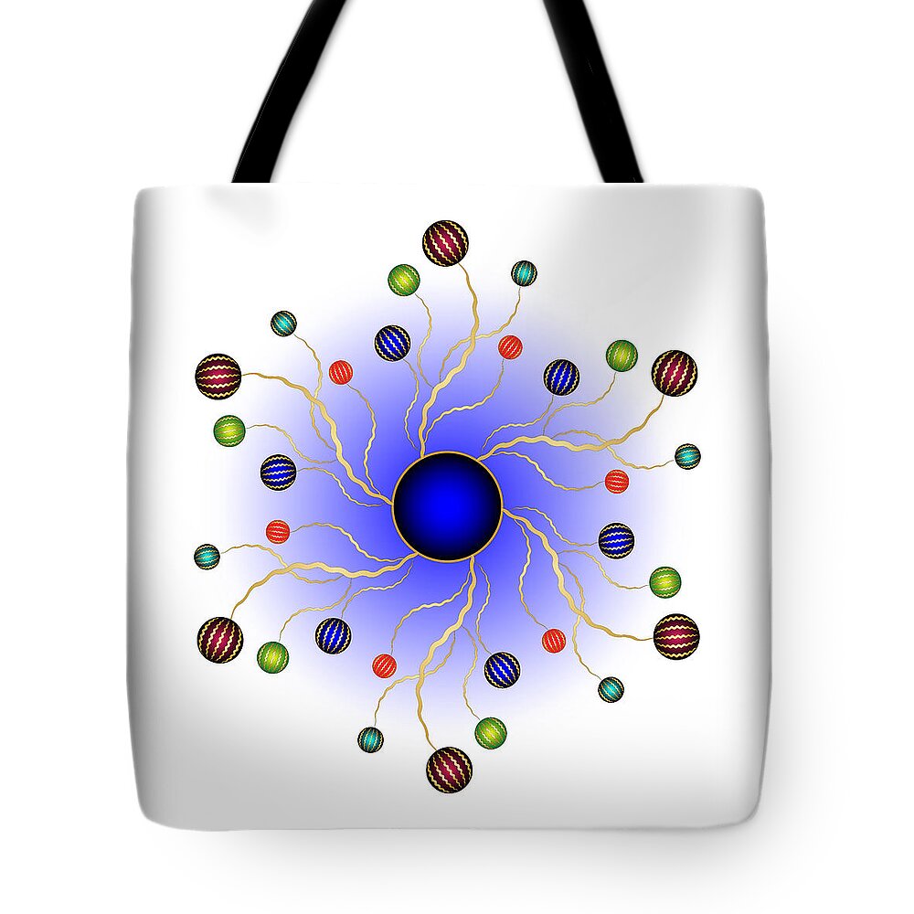 Mandala Tote Bag featuring the digital art Complexical No 2253 by Alan Bennington