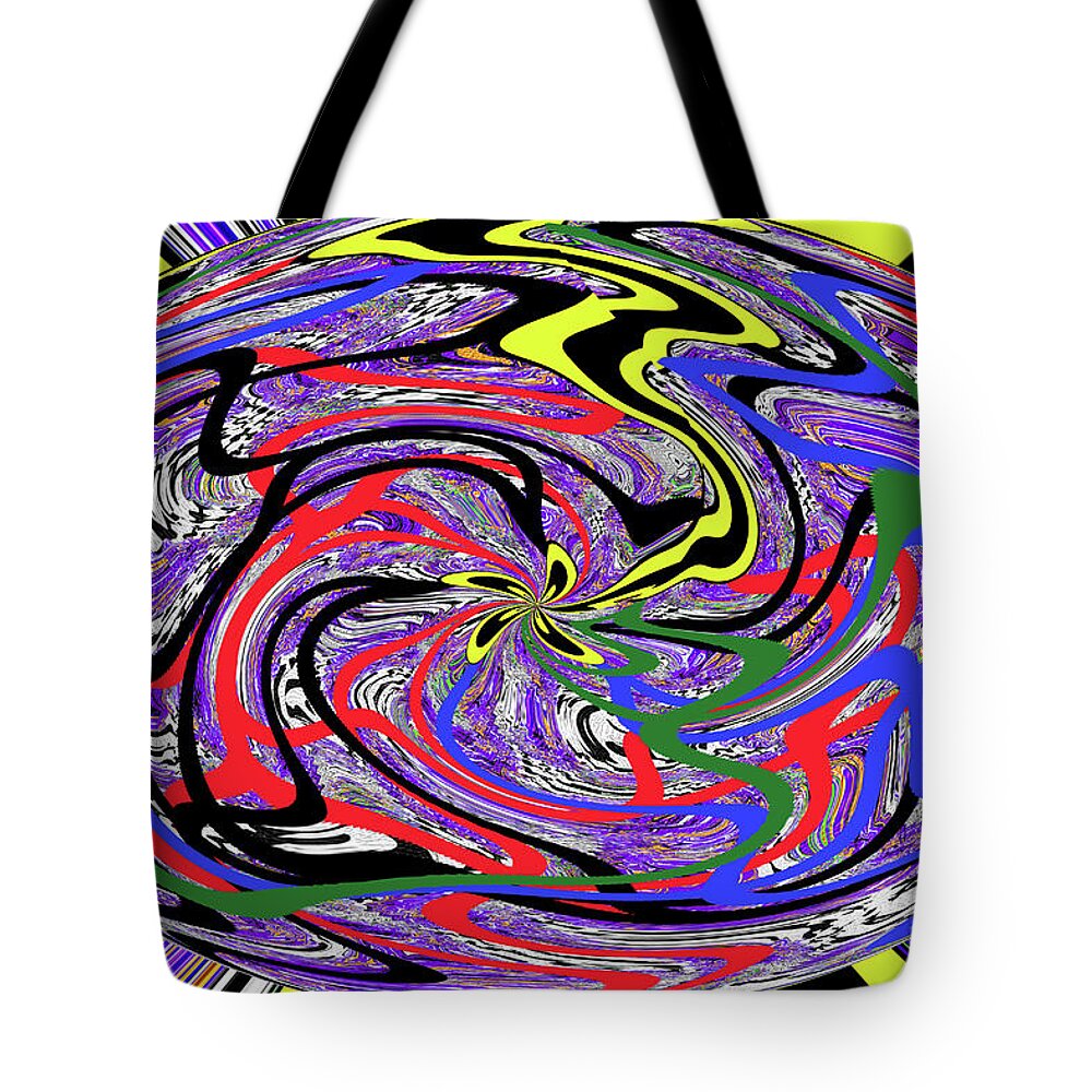 Composition Oval Color Abstract Tote Bag featuring the digital art Composition Oval Color Abstract by Tom Janca