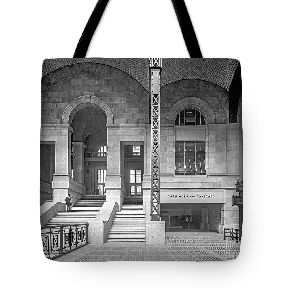 Penn Tote Bag featuring the photograph Concourse exit to 33rd St by Russell Brown