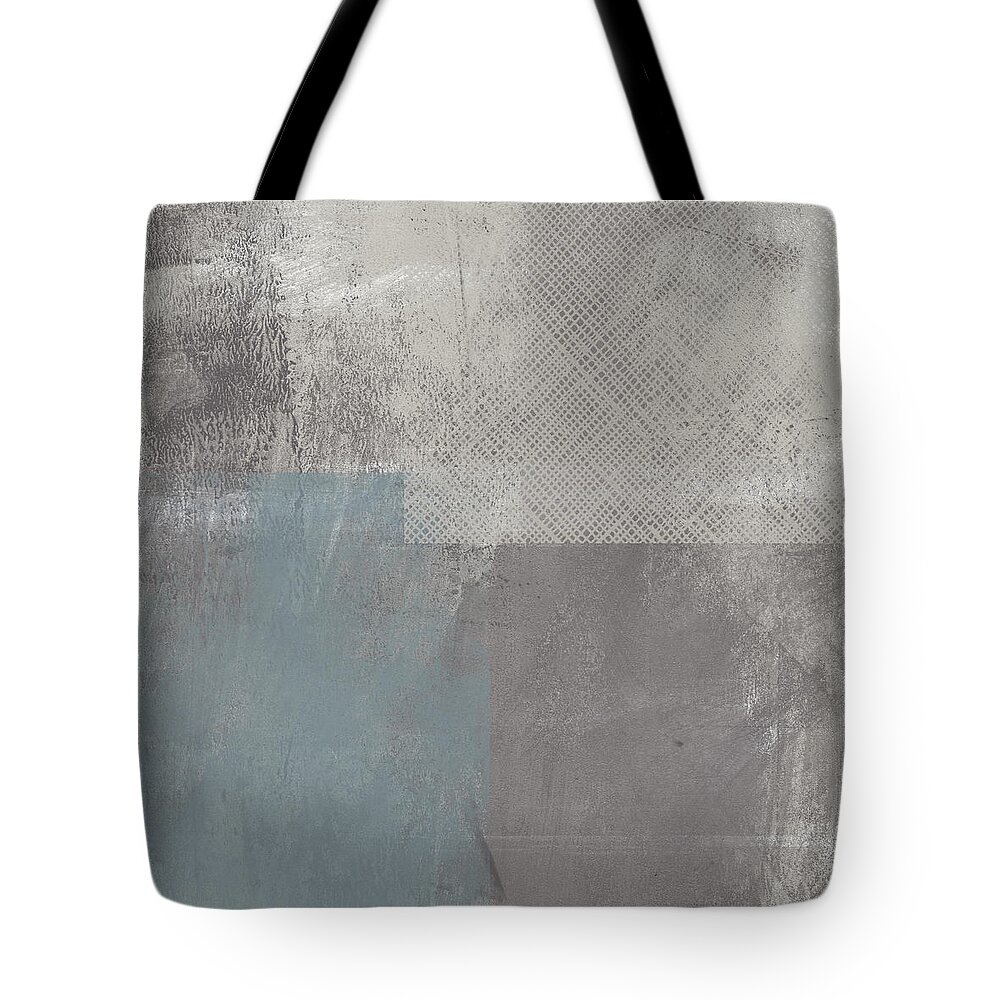 Concrete Tote Bag featuring the painting Concrete 3- Contemporary Abstract art by Linda Woods by Linda Woods