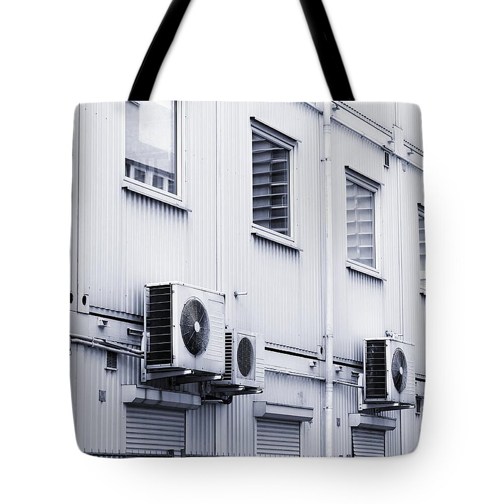 Office Tote Bag featuring the photograph Conditioned Containers by Dariusz Gudowicz