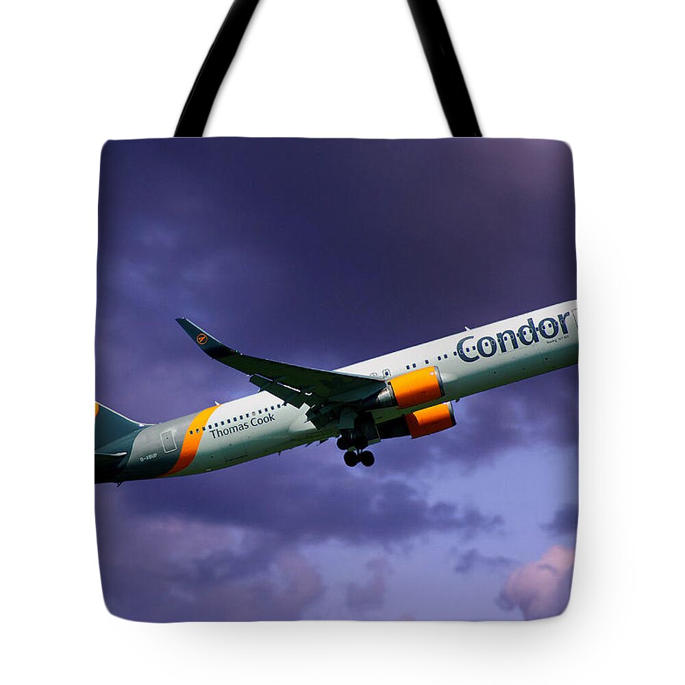 Condor Tote Bag featuring the photograph Condor Boeing 767-3Q8 by Smart Aviation