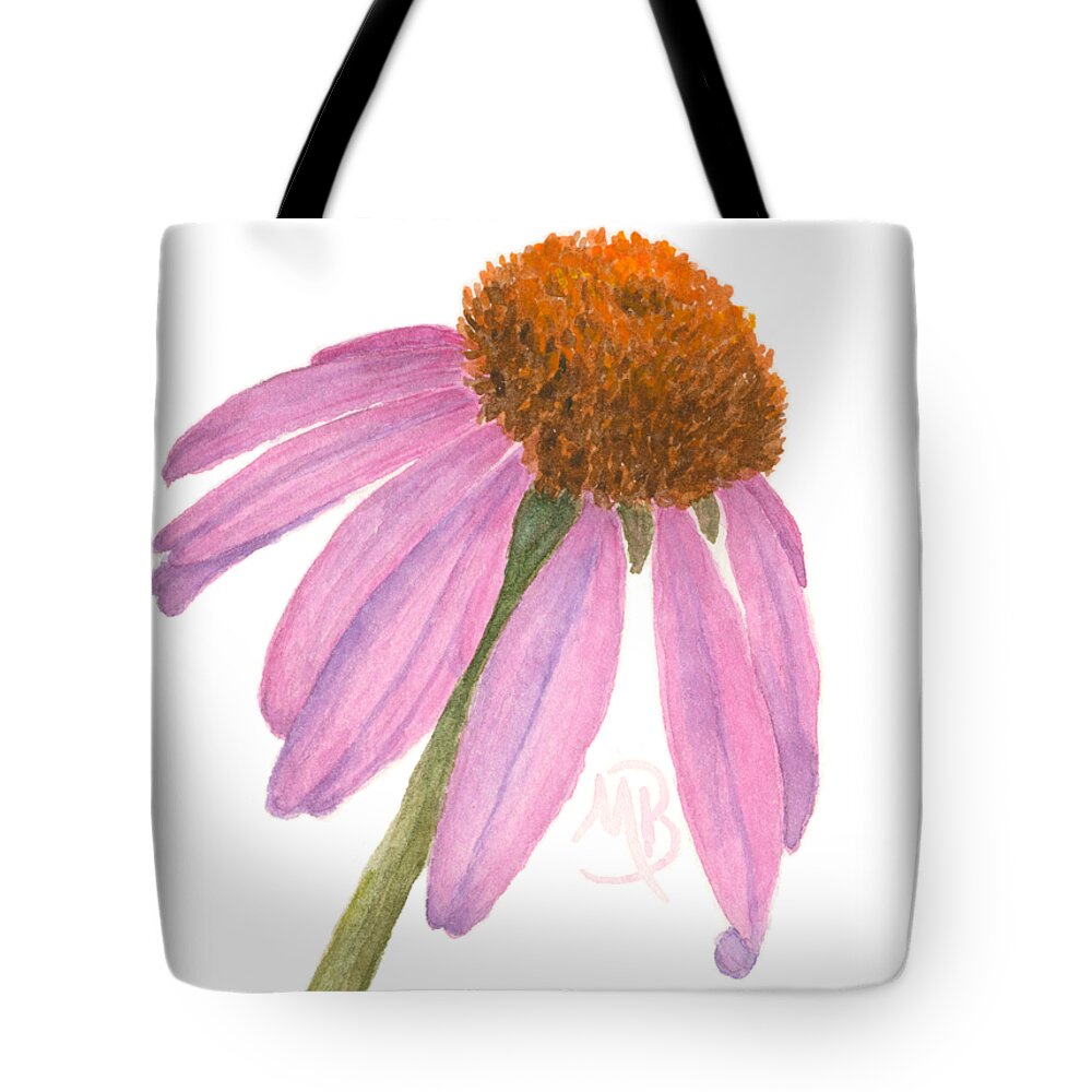 Flower Tote Bag featuring the painting Coneflower by Monica Burnette