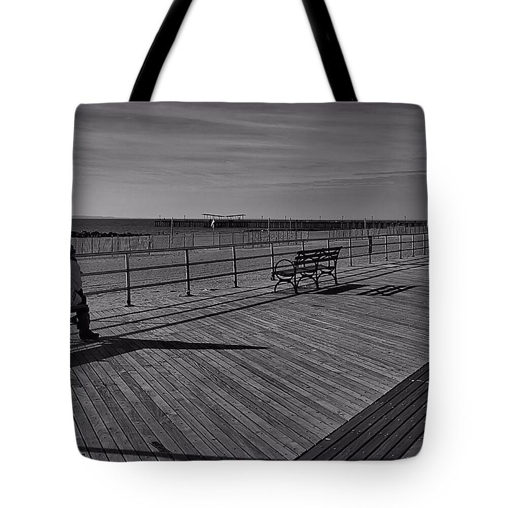 Coney Island Tote Bag featuring the photograph Coney Island Meditations by Steven Richman