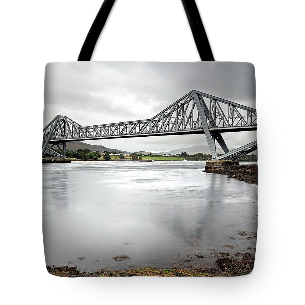 Bridge Tote Bag featuring the photograph Connel bridge by Grant Glendinning
