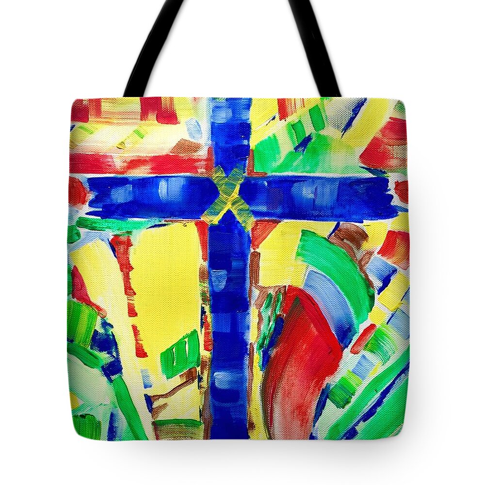 Cross Tote Bag featuring the painting Consider This by Patsy Walton
