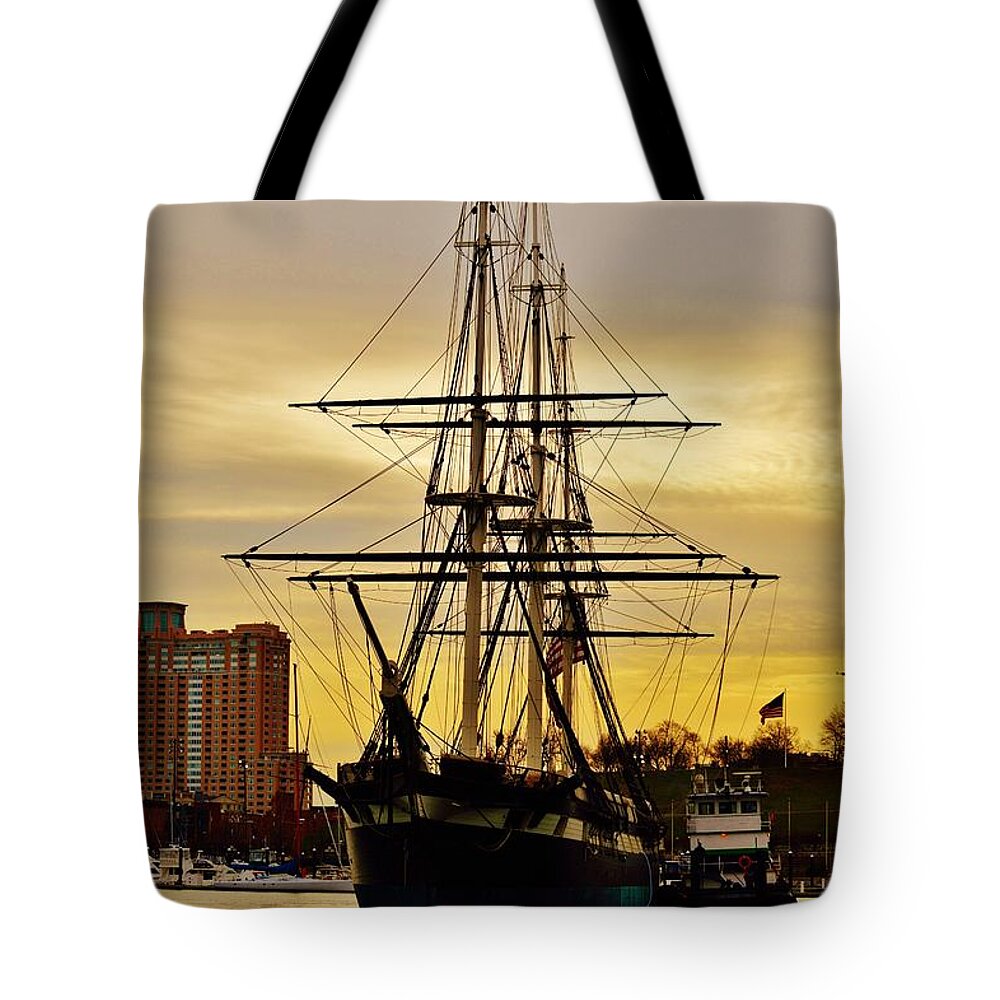Baltimore Tote Bag featuring the photograph Constellation Gold by Billy Beck
