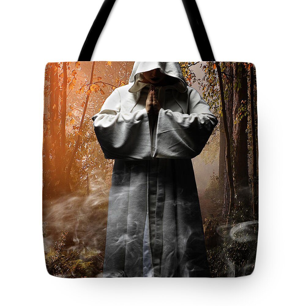 Witch Tote Bag featuring the photograph Contemplation by Smart Aviation