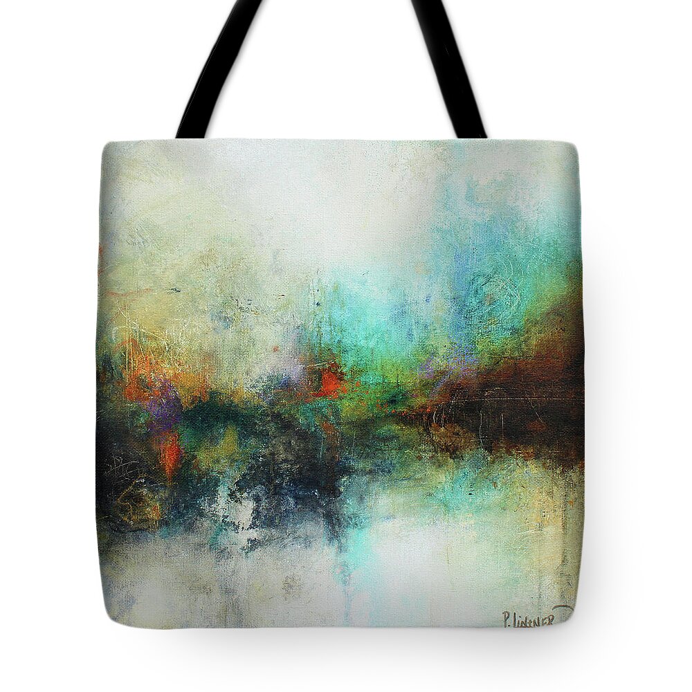 Blue And Red Abstract Painting Tote Bag featuring the painting Contemporary Abstract Art Painting by Patricia Lintner