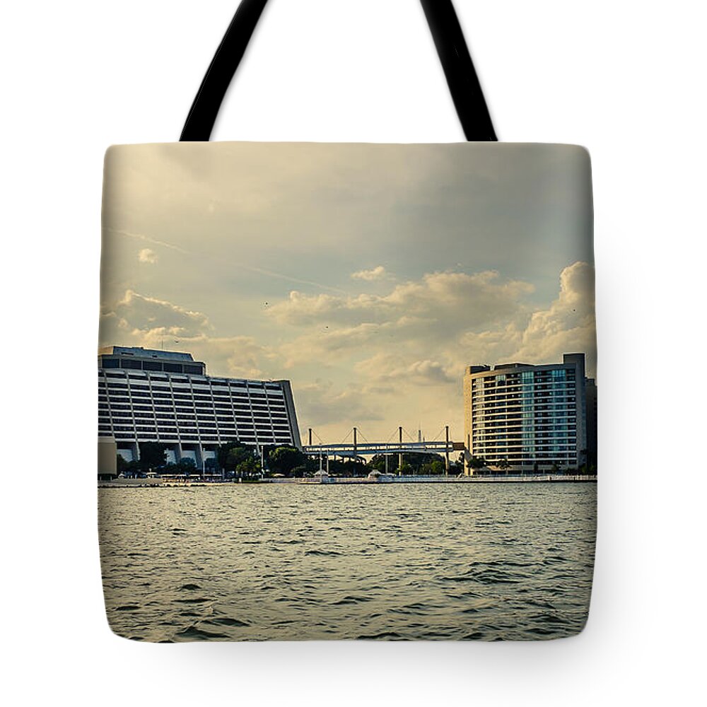 Landscape Tote Bag featuring the photograph Contemporary resort by Chris Bordeleau