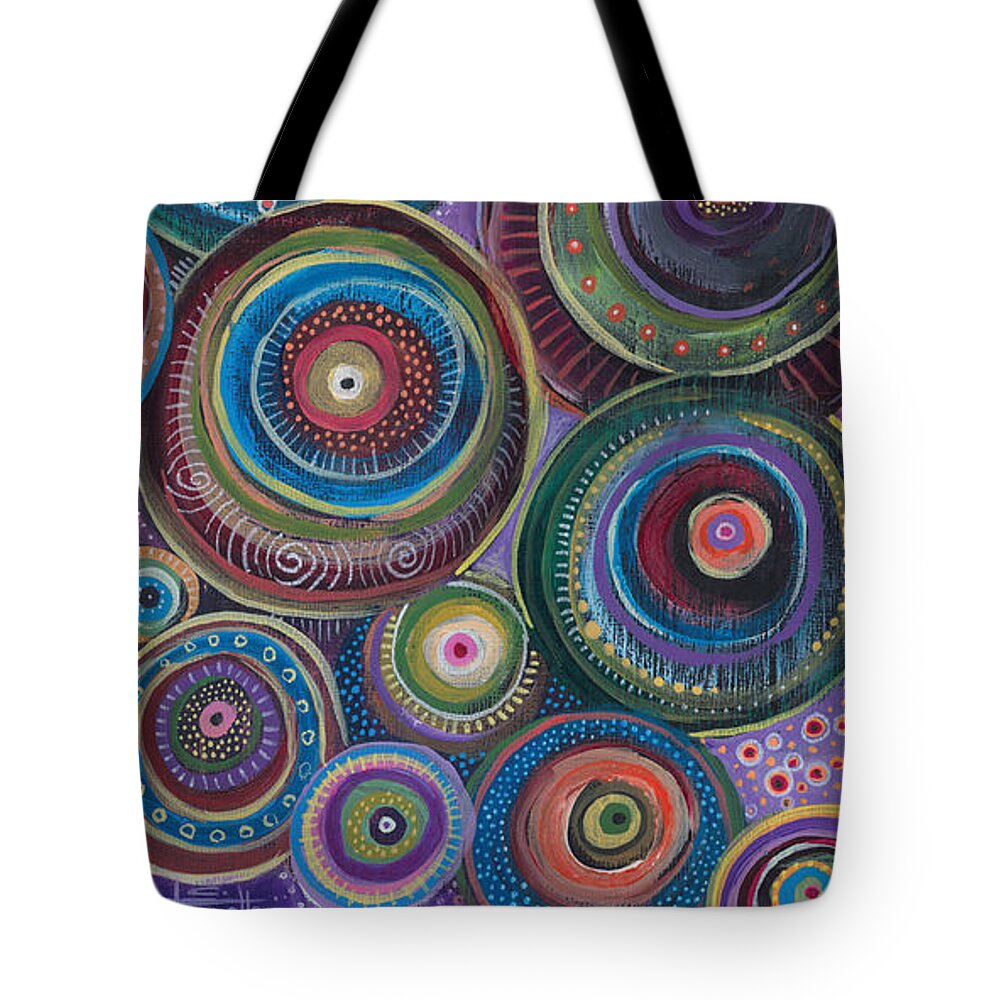 Continuum Tote Bag featuring the painting Continuum by Tanielle Childers