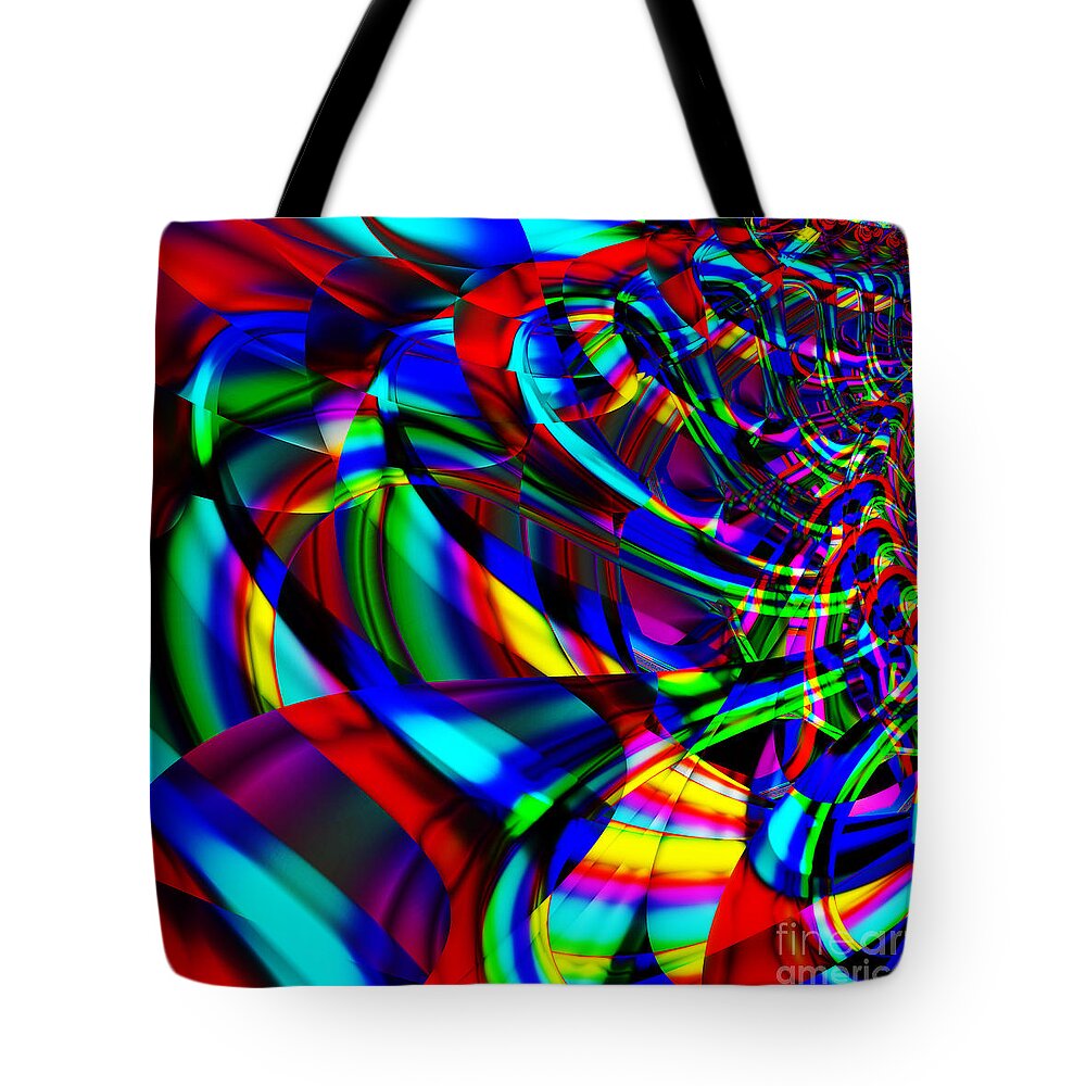 Fractal Tote Bag featuring the digital art Contradictions . S14.S15 by Wingsdomain Art and Photography
