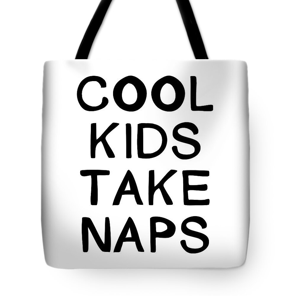 Sleep Tote Bag featuring the digital art Cool Kids Take Naps- Art by Linda Woods by Linda Woods