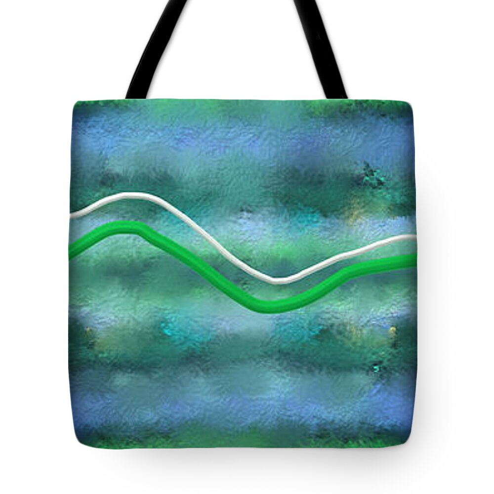Abstract Tote Bag featuring the digital art Cooling Trend by SC Heffner