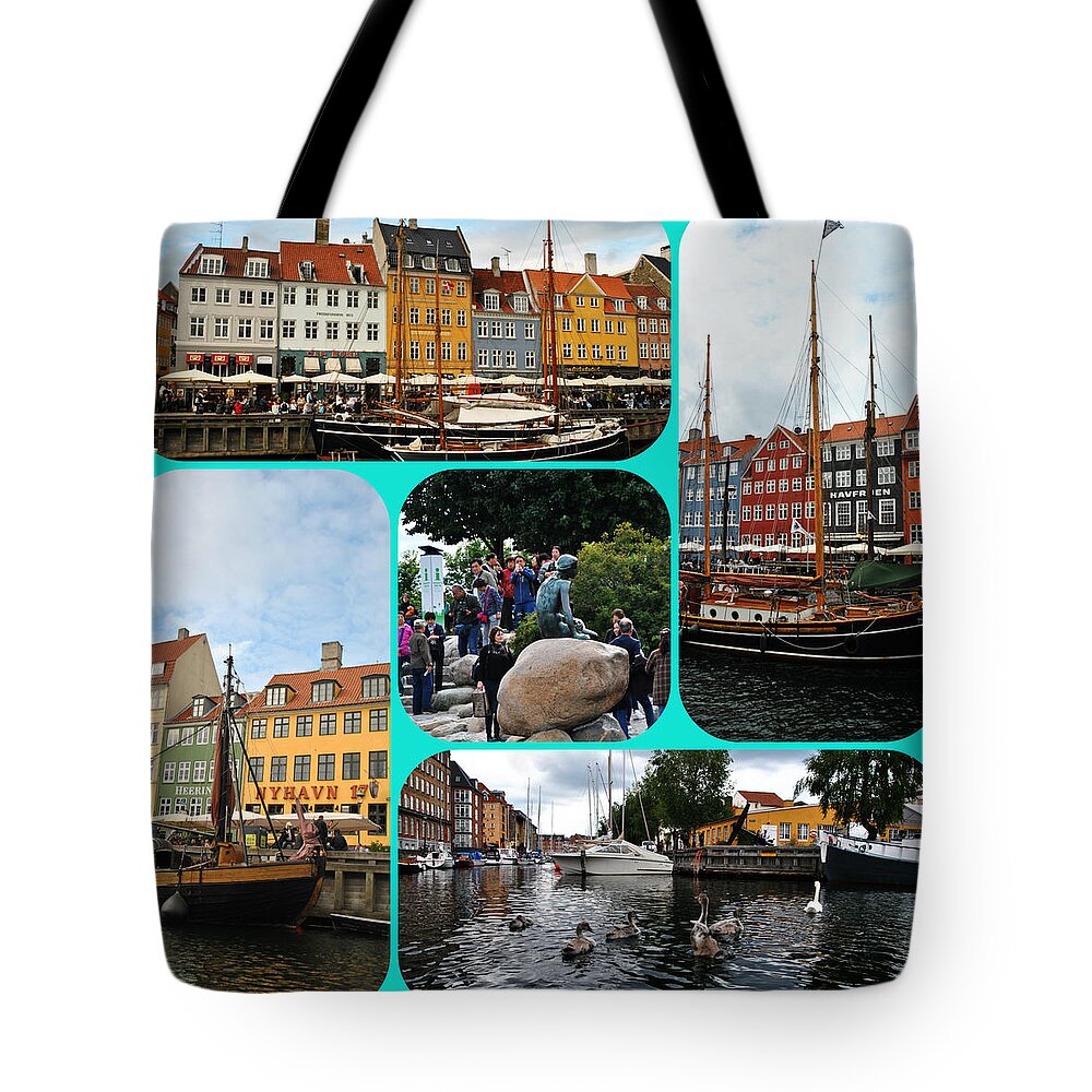 Scandinavia Tote Bag featuring the photograph Copenhagen - Nyhavn by Jacqueline M Lewis