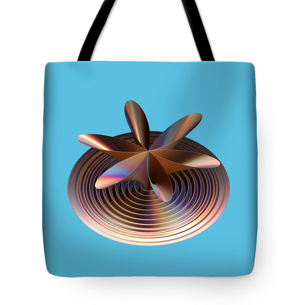 Digital Tote Bag featuring the digital art Copper Tones by Linda Phelps