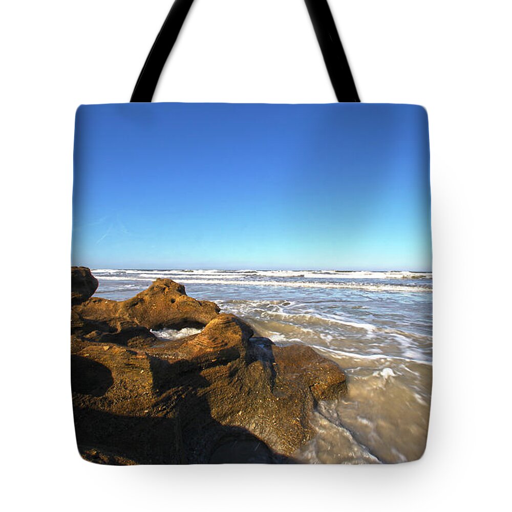 Silhouette Tote Bag featuring the photograph Coquina Beach by Robert Och