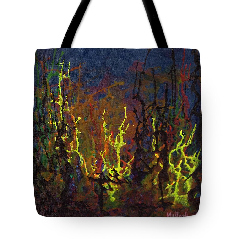 Coral Tote Bag featuring the painting Coral Dance by Jack Malloch