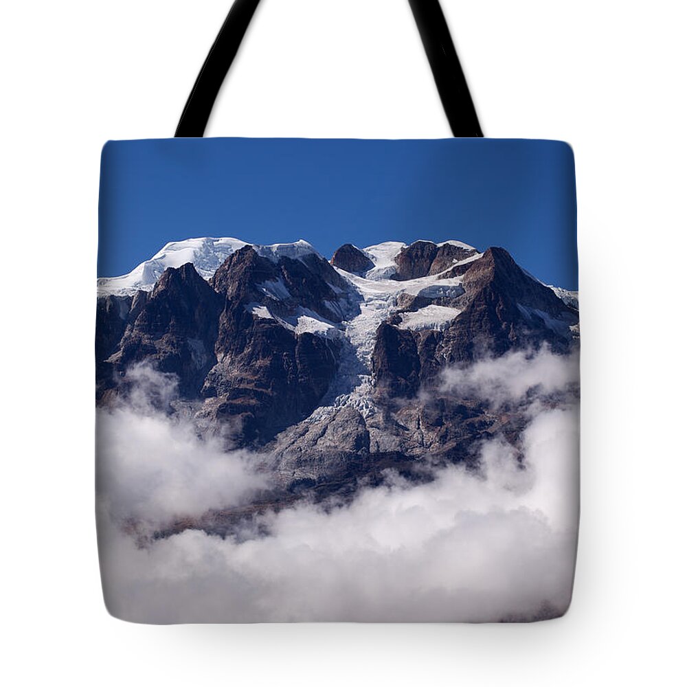 Cordillera Real Tote Bag featuring the photograph Cordillera Real and Illampu by Aivar Mikko