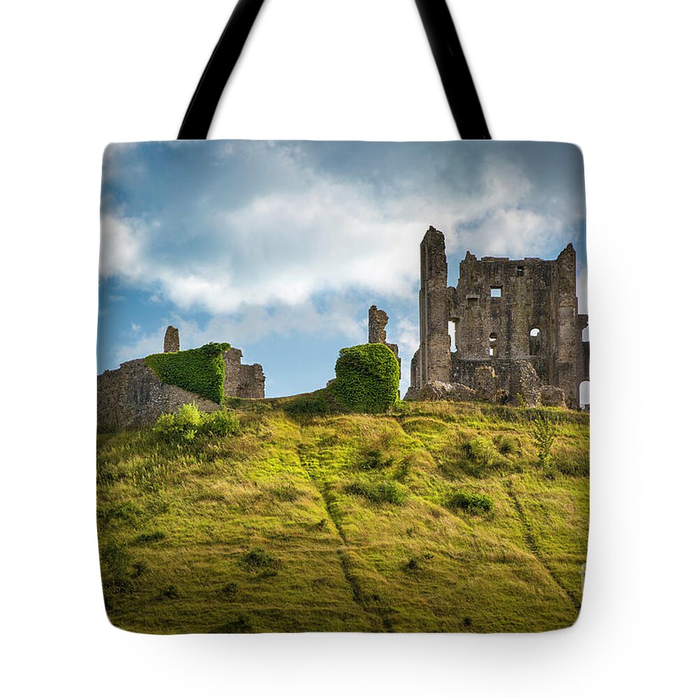 Corfe Castle Tote Bag featuring the photograph Corfe Castle by Brian Jannsen