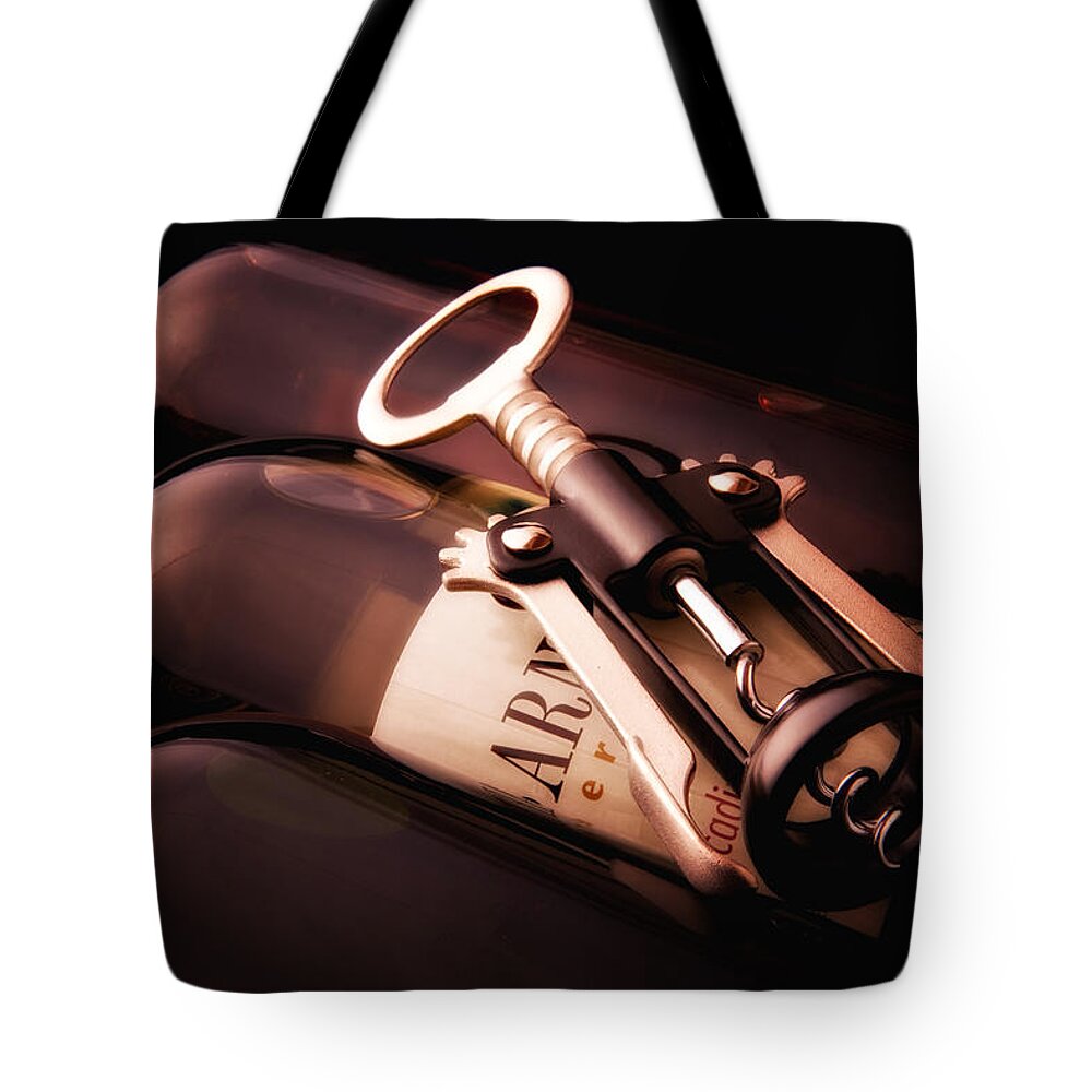 Wine Tote Bag featuring the photograph Corkscrew by Tom Mc Nemar