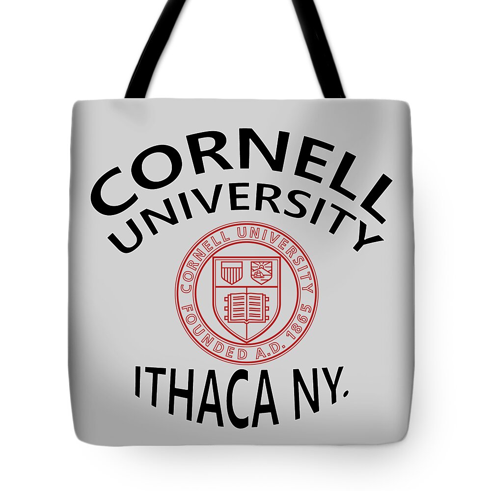 Cornell University Tote Bag featuring the digital art Cornell University Ithaca N Y by Movie Poster Prints