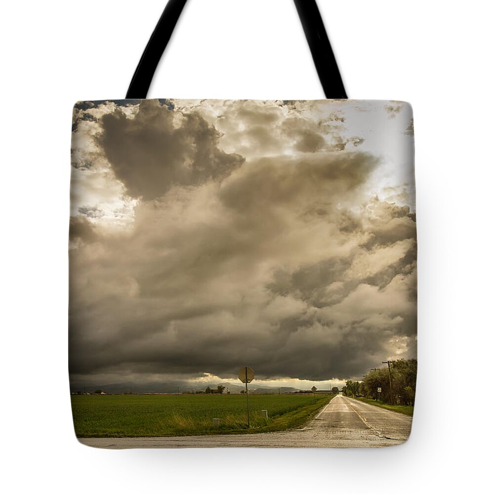 Storm Tote Bag featuring the photograph Corner Of A Storm by James BO Insogna