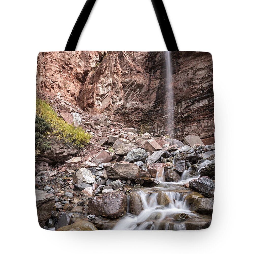 Waterfall Tote Bag featuring the photograph Cornet Falls by Denise Bush