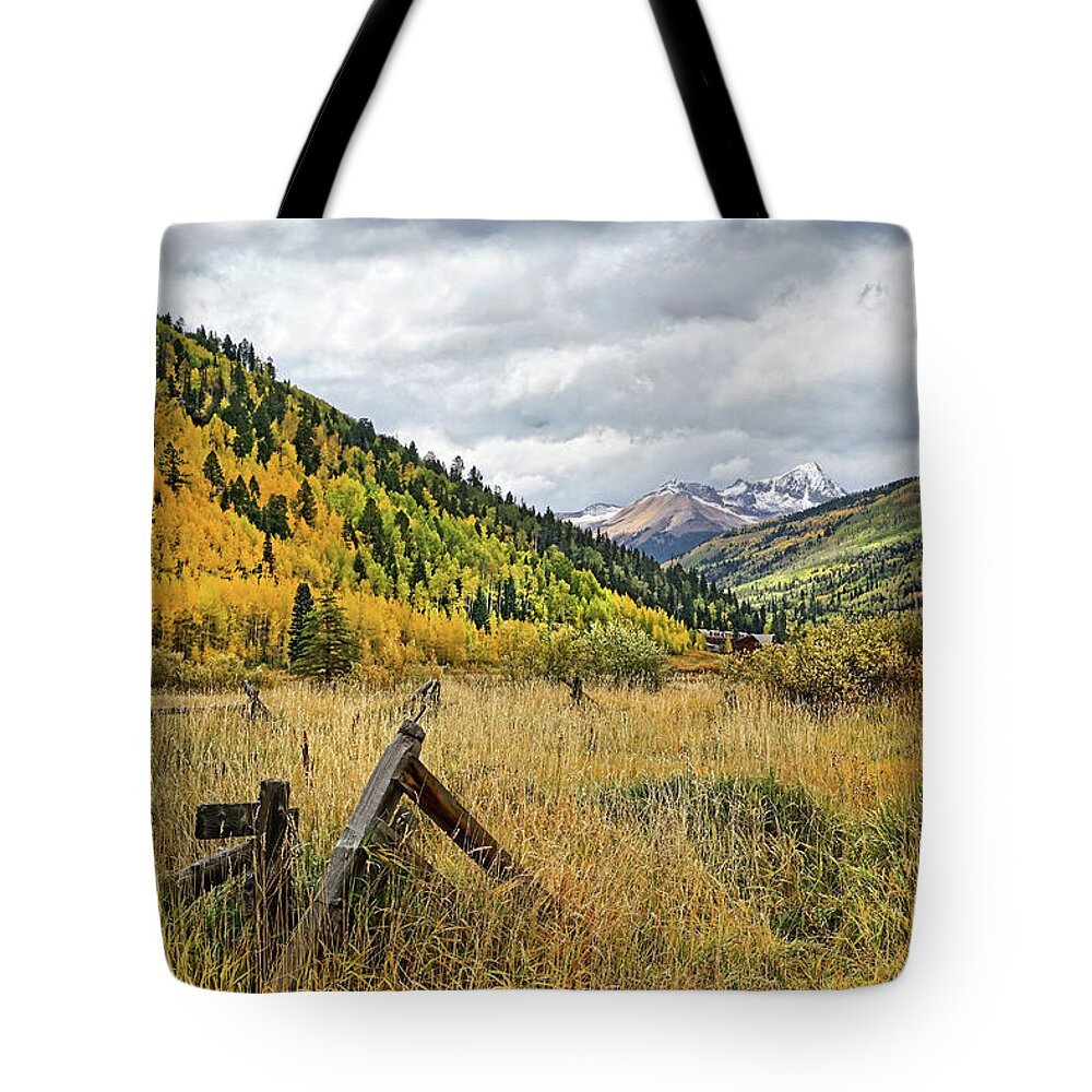 Wooden Corral Remnants Tote Bag featuring the photograph Corral Remains by Theo O'Connor