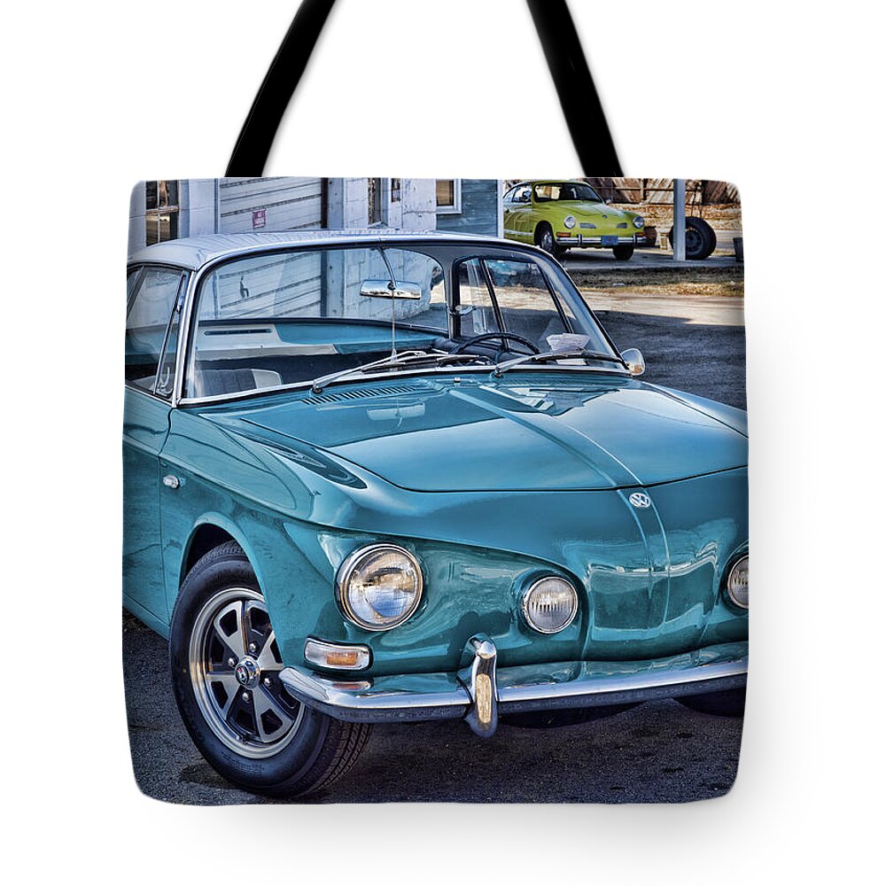 Corvair Tote Bag featuring the photograph Corvair by Kristine Hinrichs