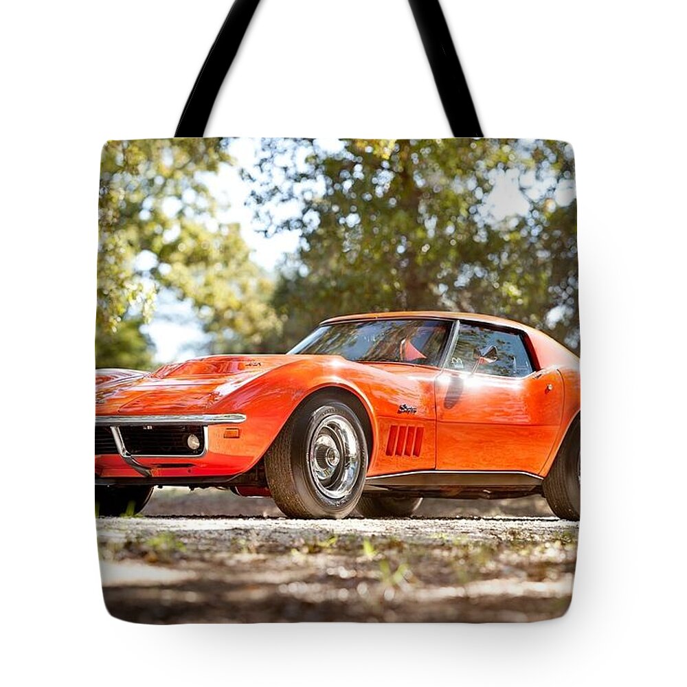 Corvette Tote Bag featuring the photograph Corvette by Mariel Mcmeeking
