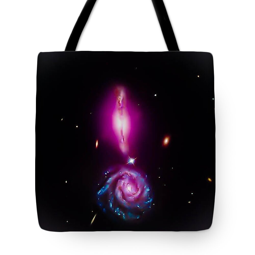 Space Tote Bag featuring the photograph Cosmic Exclamation Point by Britten Adams