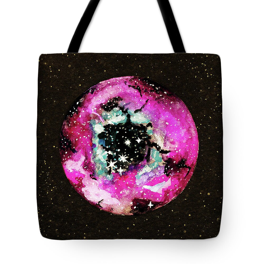 Sky Tote Bag featuring the painting Womb of the Universe by Srimati Arya Moon