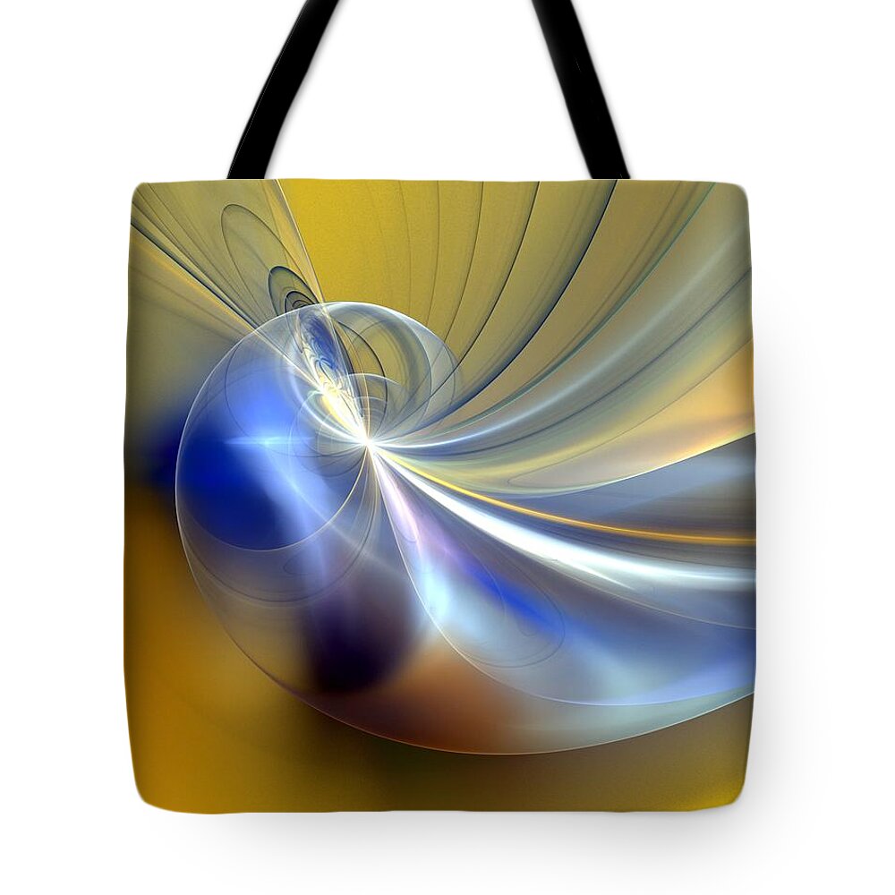 Digital Painting Tote Bag featuring the digital art Cosmic Shellgame by David Lane