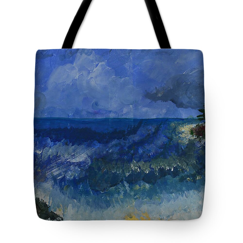 Painting Tote Bag featuring the painting Costa Rica Beach by Annette Hadley
