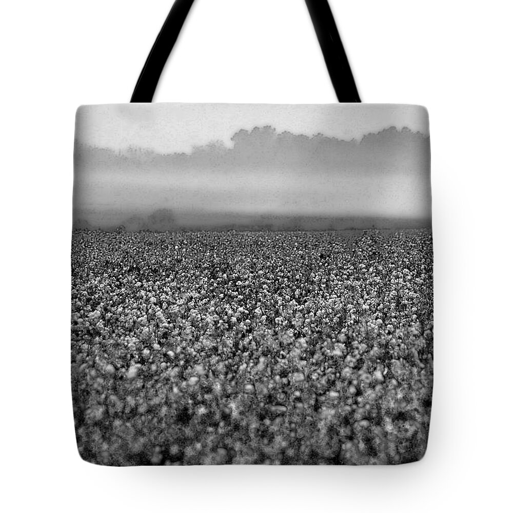 Flowers Tote Bag featuring the digital art Cotton and Fog by Michael Thomas