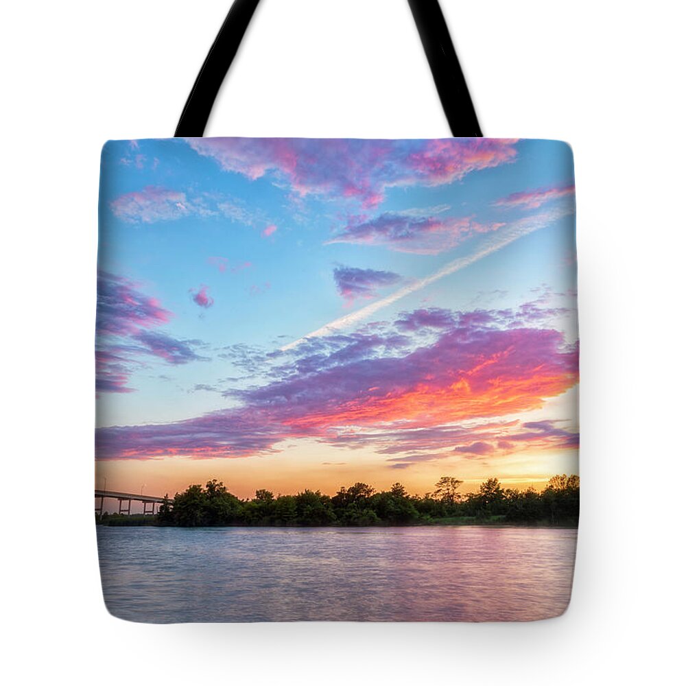 Fine Art Landscape Photography Tote Bag featuring the photograph Cotton Candy Sunset by Russell Pugh