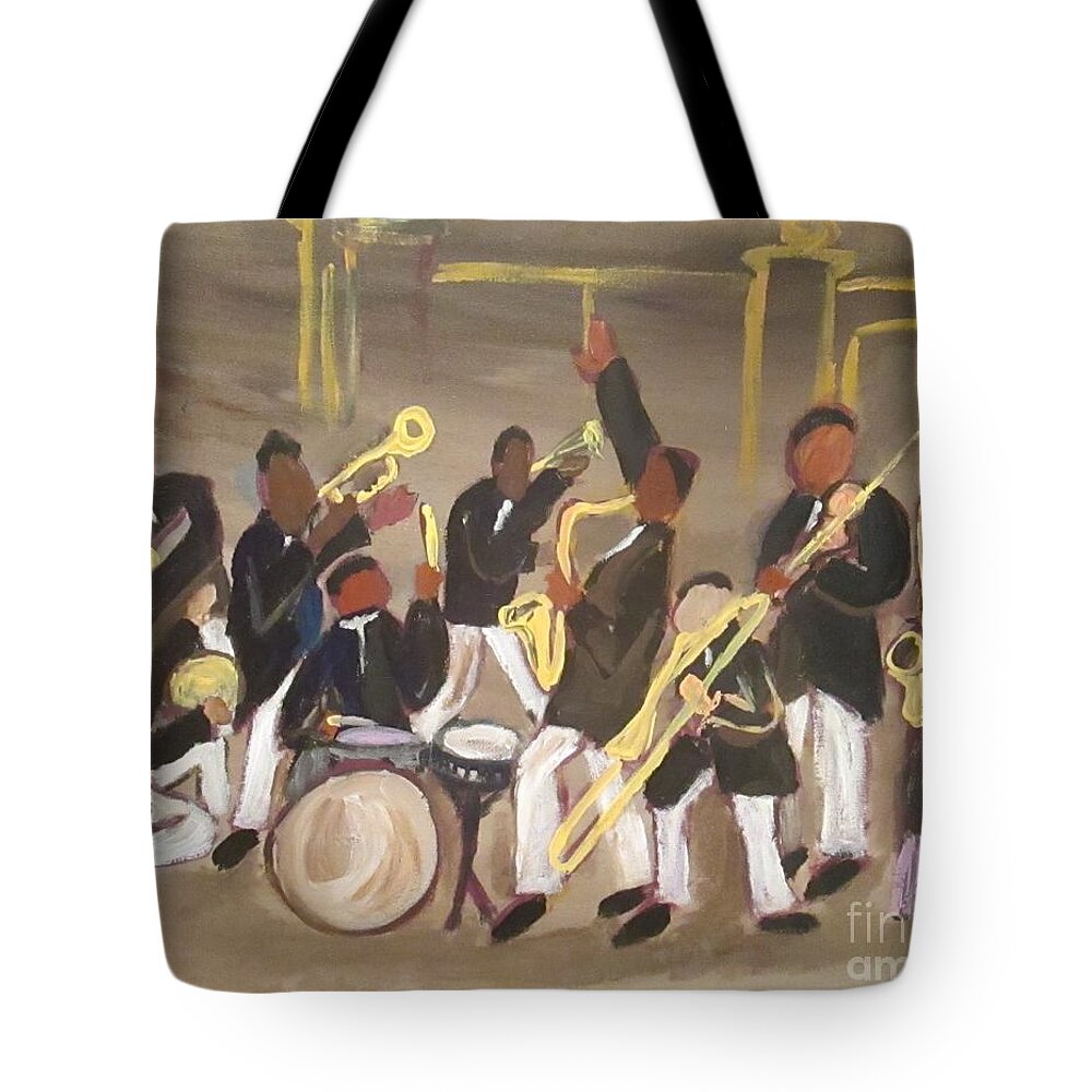 Cotton Club Tote Bag featuring the painting Cotton Club by Jennylynd James