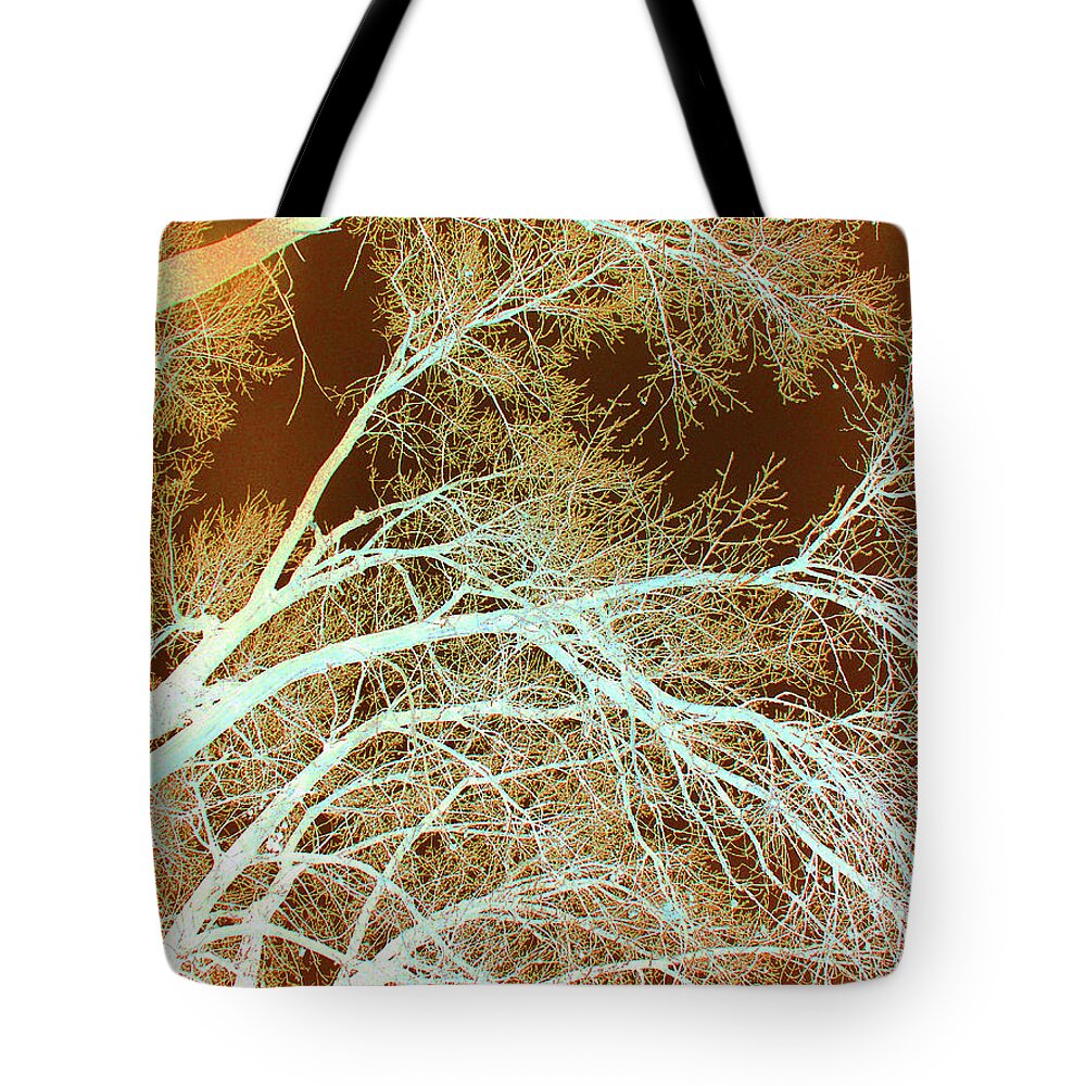 Cottonwoods Tote Bag featuring the photograph Cottonwood Conflux by Cris Fulton