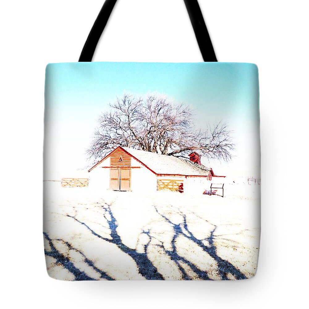 Ranch Tote Bag featuring the photograph Cottonwood Ranch, Kansas by Merle Grenz