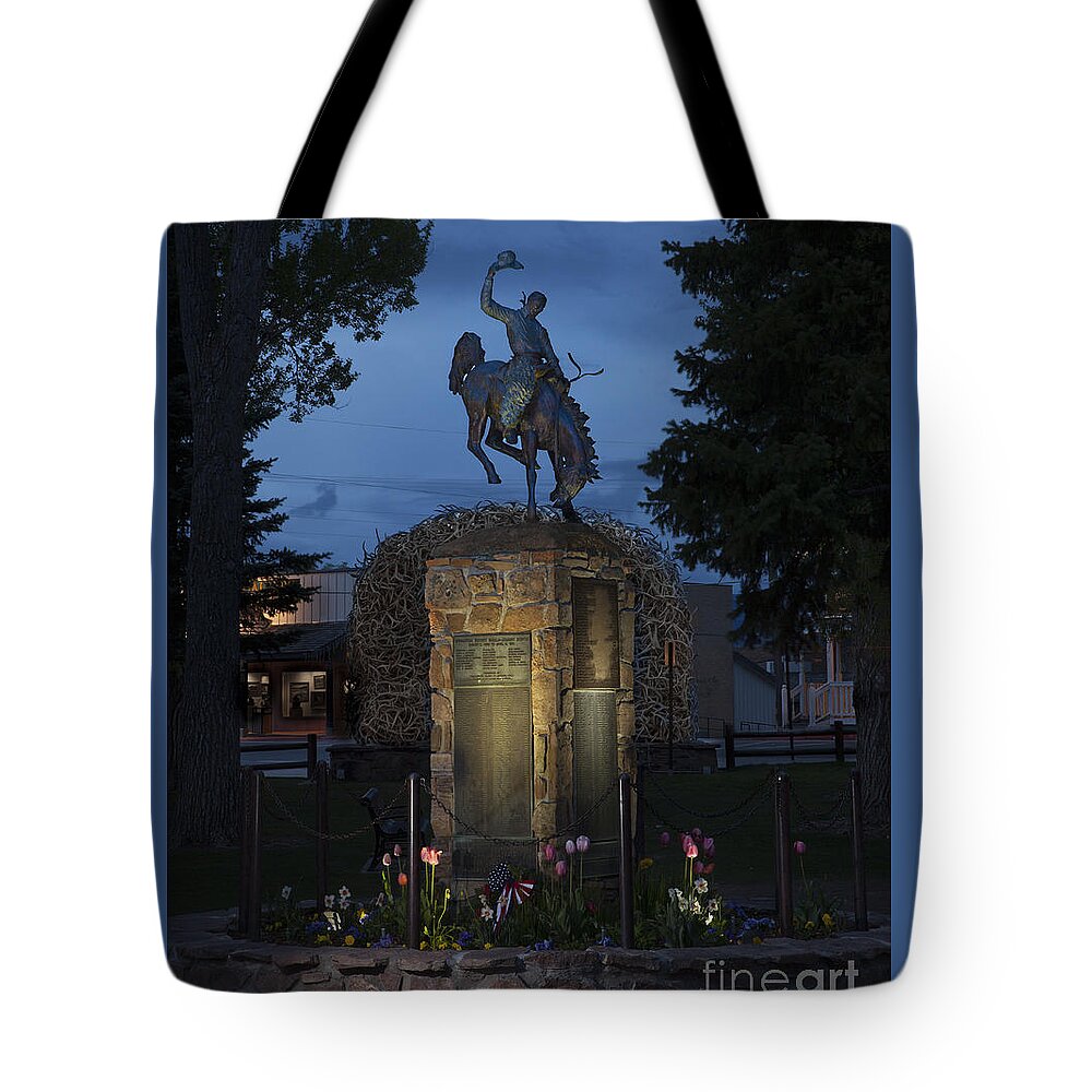 Coulter Memorial Tote Bag featuring the photograph Coulter Memorial, Jackson, Wyoming by Greg Kopriva