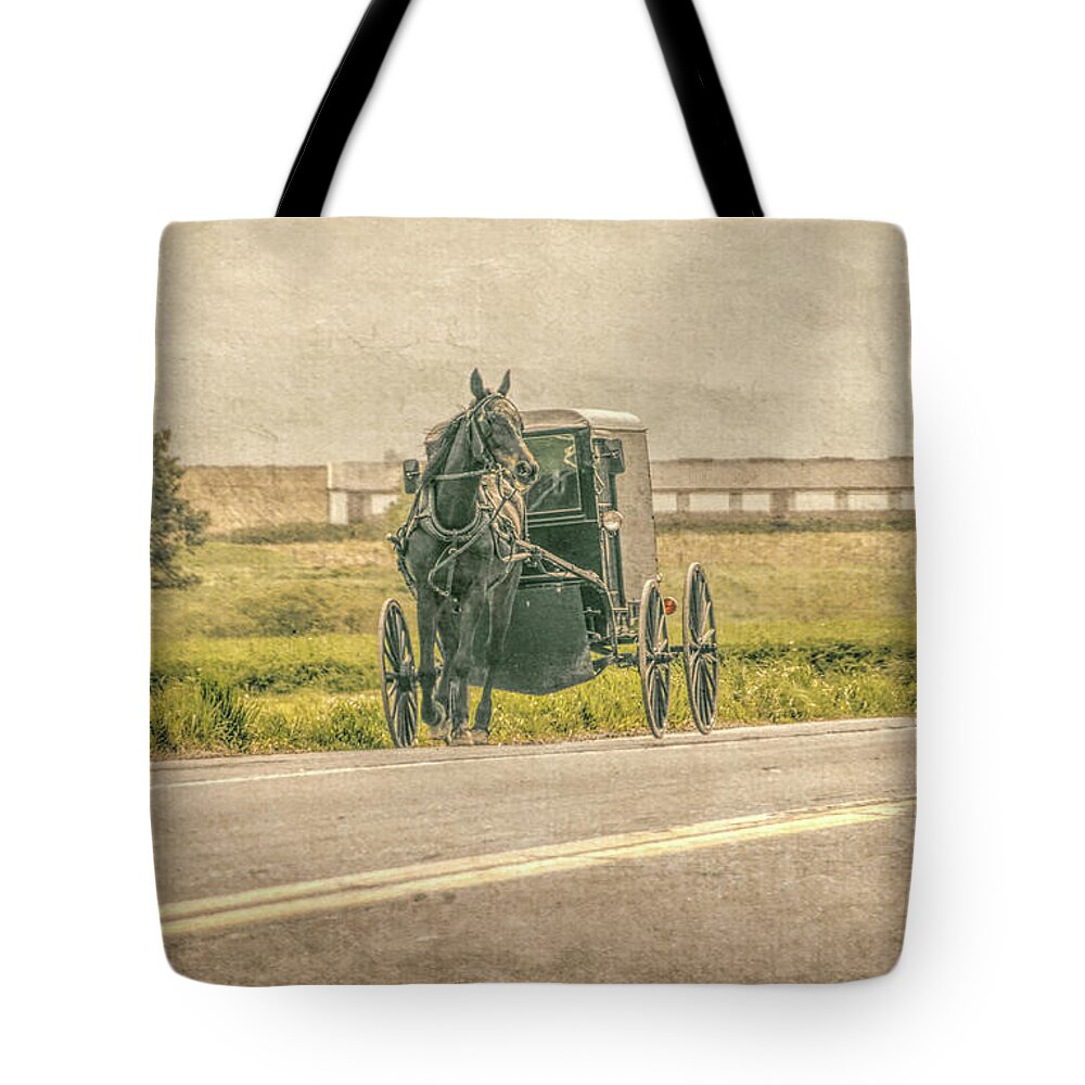  Tote Bag featuring the photograph Country Amish Ride by Dyle Warren
