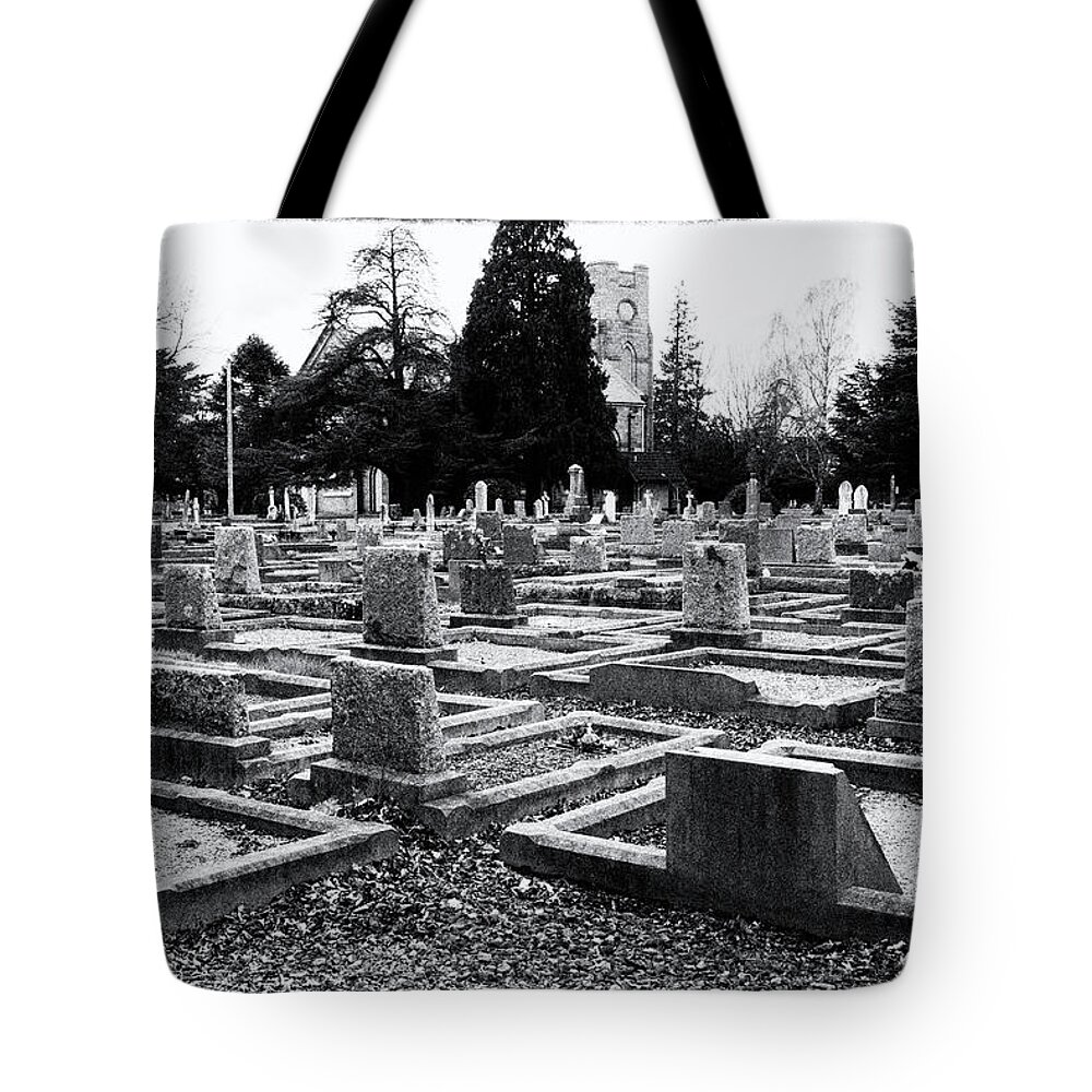 Black And White Tote Bag featuring the photograph Country church by Frank Lee