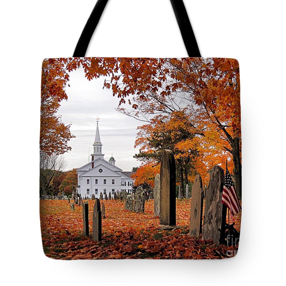 First Congregational Church In Hanover Tote Bag featuring the photograph Country Church by Janice Drew