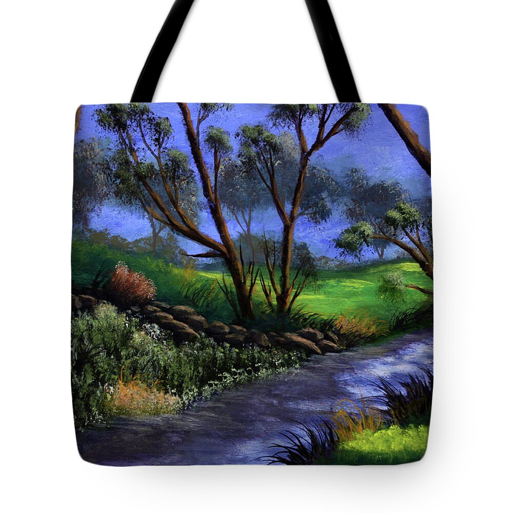 Country Club Tote Bag featuring the painting Country Club View by Dawn Blair