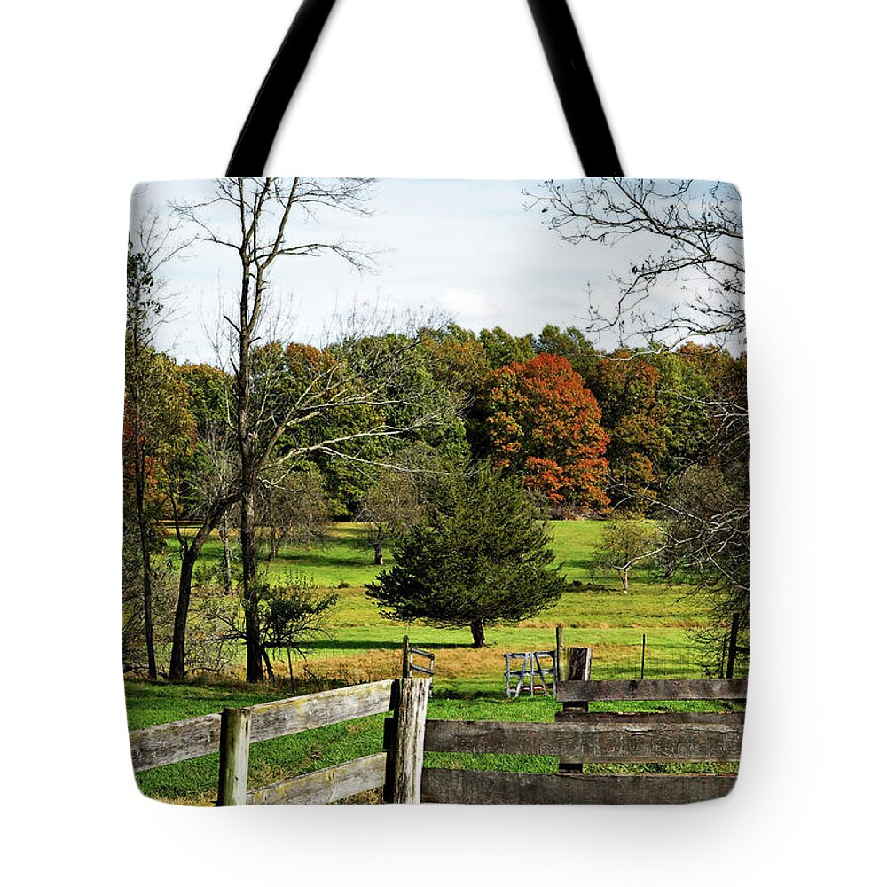 Trees Tote Bag featuring the photograph Country Corner by Cate Franklyn