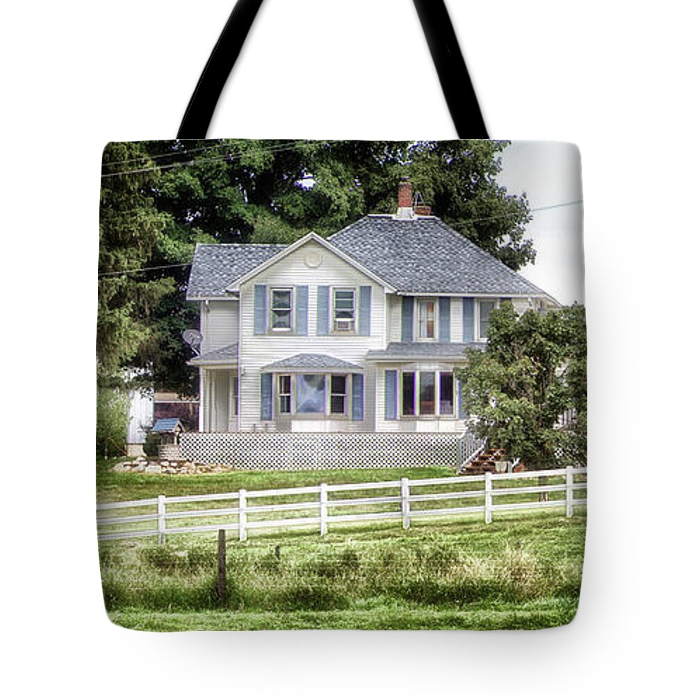 Farm Photographs Tote Bag featuring the mixed media Country Living Midwest Farming 01 by Thomas Woolworth